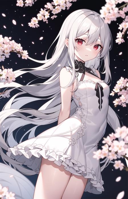 02679-3876348136-masterpiece, best quality, intricate, long hair, silver hair, red eyes, dress, frills, gothic, arms behind back, _outdoors, cher.png
